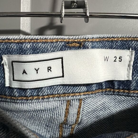 AYR Women The Yes Yes Yes High Rise Straight Skinny Leg Denim Jeans Blue 25 - Picture 6 of 9